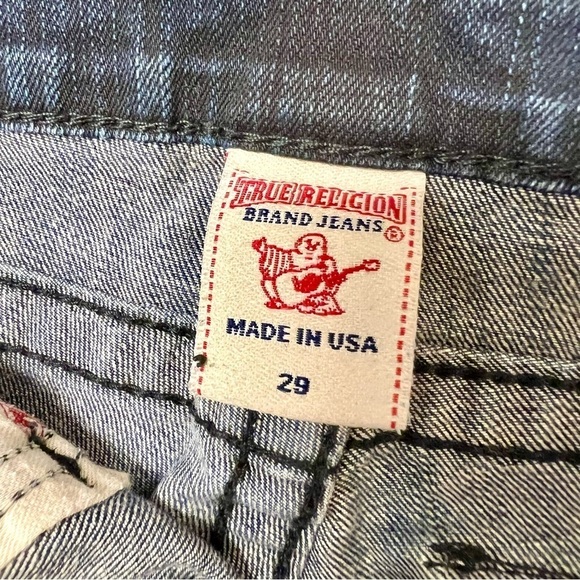 True Religion Women's Low rise Angle Wings Flap​ dark washed size 29 - Picture 5 of 9